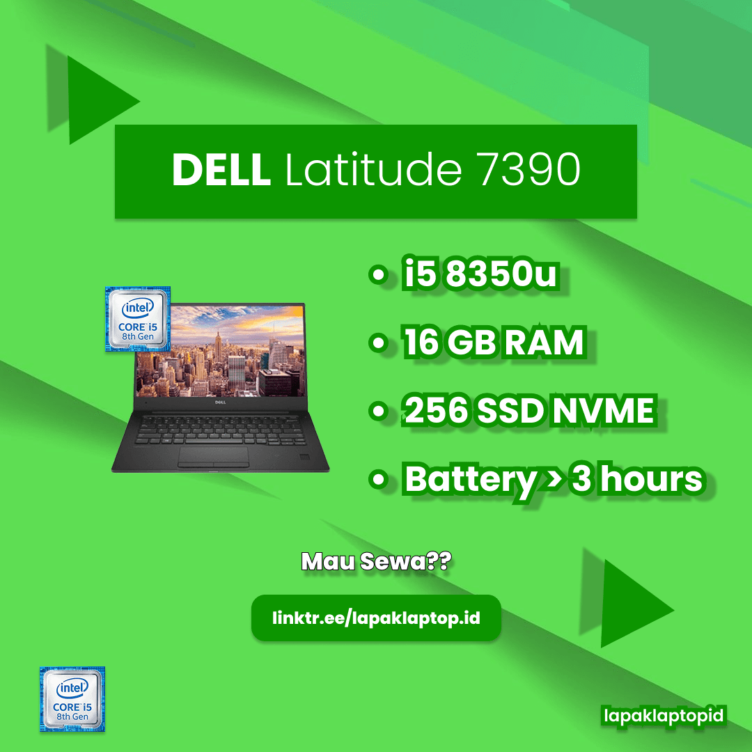 Sewa DELL Latitude 7390 — Lapak Laptop